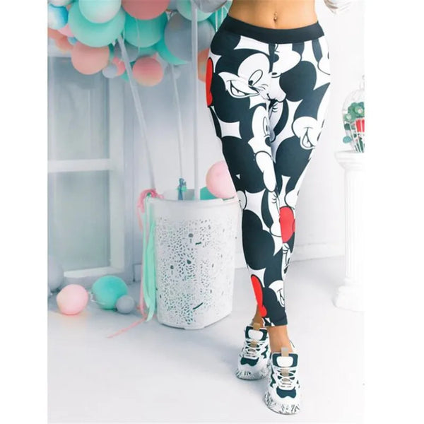 Fashion Women Leggings Women Sport Pants Ladies Cartoon Pants Women Gym Leggings Female Casual Pants Cartoon Yoga pants