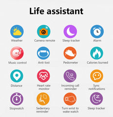 1.83'' Sports Smart Watch Fitness Clock Health Monitor Waterproof Smartwatch Wireless Call Watches for Men Women IOS Xiaomi 2025