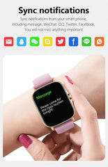 1.83'' Sports Smart Watch Fitness Clock Health Monitor Waterproof Smartwatch Wireless Call Watches for Men Women IOS Xiaomi 2025
