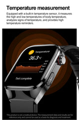 2025 New Health Glance ECG AI Diagnosis Smart Watches Men Heart Rate Blood Pressure IP68 Waterproof Smartwatches For HUAWEI IOS