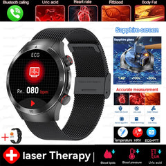 2025 New For HUAWEI  Health Watch Uric Acid blood fat Smart watch laser Therapy Watches Bluetooth Call ECG+PPG Smart Watch Man