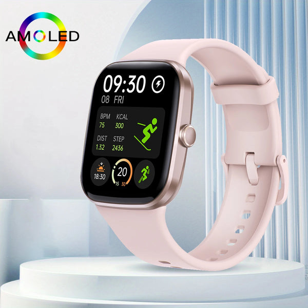 2025 New HD AMOLED Health Monitoring Smartwatch Men IP68 Waterproof Smart Notifications Voice Assistant Women Men Smart Watch