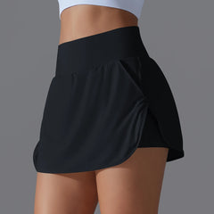 Women Gym Running Shorts Double Deck Quick Dry Gym Sport Shorts Fitness Jogging Workout Shorts With Pocket Sports Tight Short