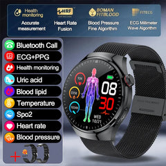 2025 New For HUAWEI Health Monitoring Smart Watch Blood Lipids Uric Acid  For Men Clock 24/7 ECG+PPG Bluetooth Call smartwatches