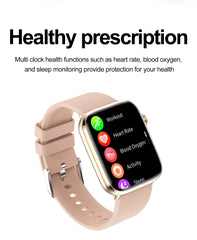 2025 New Health Smart Watch Men 1.85" Ultra HD Screen Heart Rate Temperature Watches BT Call Sports Smart Bracelet Women For IOS