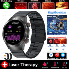 2025 New For HUAWEI  Health Watch Uric Acid blood fat Smart watch laser Therapy Watches Bluetooth Call ECG+PPG Smart Watch Man