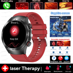 2025 New For HUAWEI  Health Watch Uric Acid blood fat Smart watch laser Therapy Watches Bluetooth Call ECG+PPG Smart Watch Man