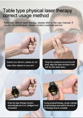 2025 New For HUAWEI  Health Watch Uric Acid blood fat Smart watch laser Therapy Watches Bluetooth Call ECG+PPG Smart Watch Man