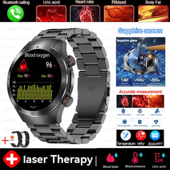 2025 New For HUAWEI  Health Watch Uric Acid blood fat Smart watch laser Therapy Watches Bluetooth Call ECG+PPG Smart Watch Man
