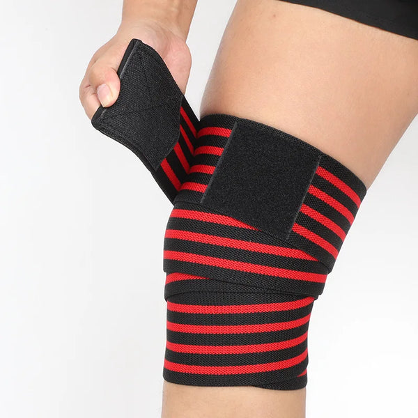 Sports Fitness Knee Pads for Men and Women Squatting Elastic Bandage Powerlifting Straps Winding Knee Pads