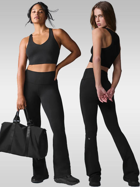 Women Female Legging Yoga Pants Women Bell Bottoms High Waist Sport Flare Pants Gym Fitness Leggings