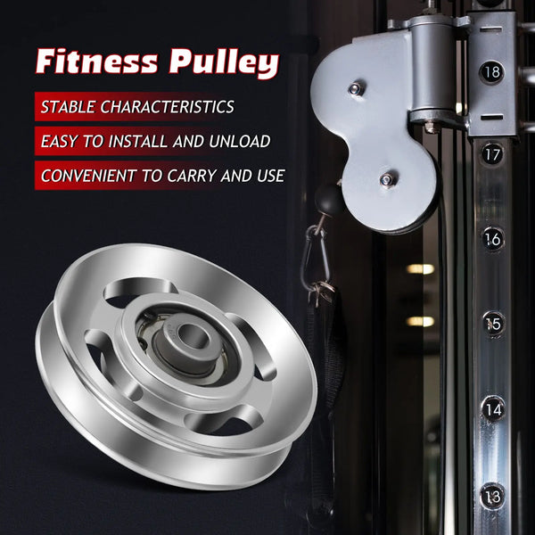 Aluminum Pulley Accessories Smooth Surface Gym Equipment Cable Machine Parts Fitness Tool Exercise Aid Workout Pulley Wheel