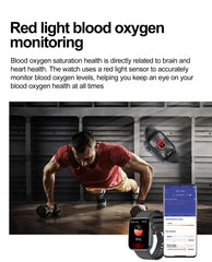 2025 New Health Smart Watch Men 1.85" Ultra HD Screen Heart Rate Temperature Watches BT Call Sports Smart Bracelet Women For IOS