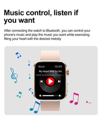 2025 New Health Smart Watch Men 1.85" Ultra HD Screen Heart Rate Temperature Watches BT Call Sports Smart Bracelet Women For IOS