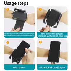 Running Armband Wristband Bracke 360 ° Rotatable Phone Holder Suitable For 4-7-inch Smartphones Card Pocket For Running Bicycles