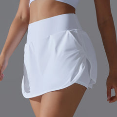 Women Gym Running Shorts Double Deck Quick Dry Gym Sport Shorts Fitness Jogging Workout Shorts With Pocket Sports Tight Short