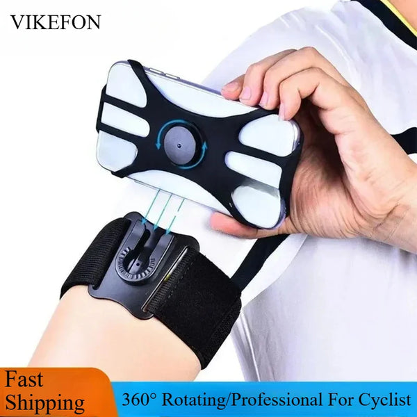 360° Removable Armbands Detachable Phone Holder Motorcycle Outdoor Sports Bike Cycling Armband Running Wristband Phone Holder