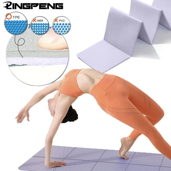 Foldable Yoga Mats Are Suitable for Travel Non-slip, Eco-friendly, Lightweight Folding Exercise Mats, Portable Home Gyms and Out
