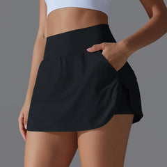 Women Gym Running Shorts Double Deck Quick Dry Gym Sport Shorts Fitness Jogging Workout Shorts With Pocket Sports Tight Short