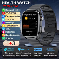2025 New Health Glance ECG AI Diagnosis Smart Watches Men Heart Rate Blood Pressure IP68 Waterproof Smartwatches For HUAWEI IOS