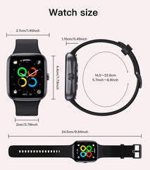 2025 New HD AMOLED Health Monitoring Smartwatch Men IP68 Waterproof Smart Notifications Voice Assistant Women Men Smart Watch