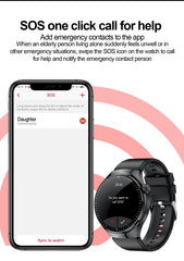2025 New Nursing Grade Smart Watch Blood oxygen Blood Lipid Uric Acid ECG+PPG Body Temperature Bluetooth Call Health Smartwatch