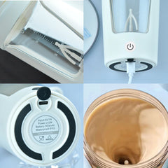 350ML Electric Mixing Cup Portable Protein Powder Mixing Cup Automatic Shaker Bottle Mixer Milk Coffee Blender Kettle for Gym