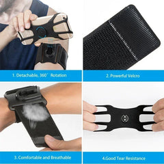 360° Removable Armbands Detachable Phone Holder Motorcycle Outdoor Sports Bike Cycling Armband Running Wristband Phone Holder