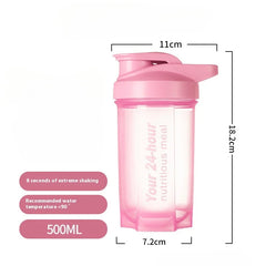 1PC 500ml Protein Powder Shaking Cup Portable Sport Shaker Bottle Fitness Gym Shaker Whey Protein Powder Mixing Bottle