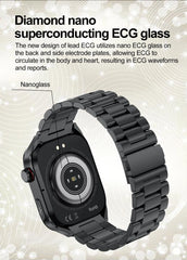 2025 New Health Glance ECG AI Diagnosis Smart Watches Men Heart Rate Blood Pressure IP68 Waterproof Smartwatches For HUAWEI IOS