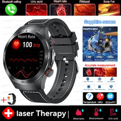 2025 New For HUAWEI  Health Watch Uric Acid blood fat Smart watch laser Therapy Watches Bluetooth Call ECG+PPG Smart Watch Man