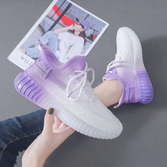 Gym Ladies Shoes Running Women Footwear Flat Cotton Urban With Stylish Cheap Summer 2024 Korean Designer Y2k Fashion Light