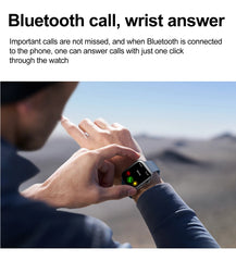 2025 New Health Smart Watch Men 1.85" Ultra HD Screen Heart Rate Temperature Watches BT Call Sports Smart Bracelet Women For IOS