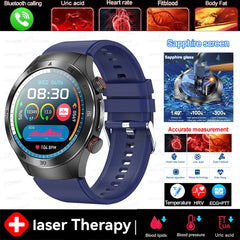2025 New For HUAWEI  Health Watch Uric Acid blood fat Smart watch laser Therapy Watches Bluetooth Call ECG+PPG Smart Watch Man