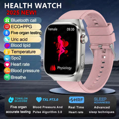2025 New Health Glance ECG AI Diagnosis Smart Watches Men Heart Rate Blood Pressure IP68 Waterproof Smartwatches For HUAWEI IOS