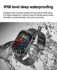 2025 New Health Glance ECG AI Diagnosis Smart Watches Men Heart Rate Blood Pressure IP68 Waterproof Smartwatches For HUAWEI IOS