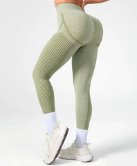 New 2025 Women Gym Leggings Line Butt Lifting Athletic Workout Scrunch Leggins Training Yoga Pants Sports Fitness Tights