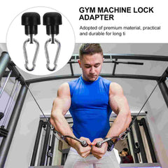 2 Sets Wire Rope Terminals Cable Ankle Attachments Gym Pulley Accessories Snap Hook Lock Adapter For Fitness Equipment Building