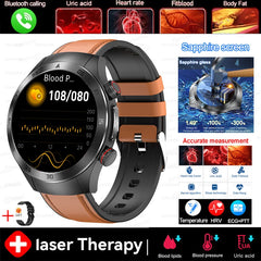 2025 New For HUAWEI  Health Watch Uric Acid blood fat Smart watch laser Therapy Watches Bluetooth Call ECG+PPG Smart Watch Man