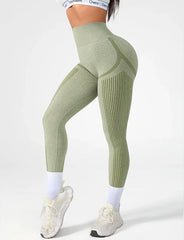 New 2025 Women Gym Leggings Line Butt Lifting Athletic Workout Scrunch Leggins Training Yoga Pants Sports Fitness Tights