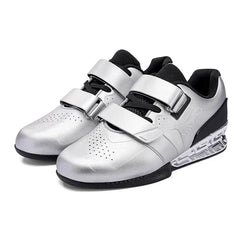 New Hook Loop Gym Weight Lifting Boots for Men Women Athletic Golden Sliver Deep Squat Shoes Balance Pro Fitness Sneakers