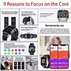 2025 New Health Glance ECG AI Diagnosis Smart Watches Men Heart Rate Blood Pressure IP68 Waterproof Smartwatches For HUAWEI IOS
