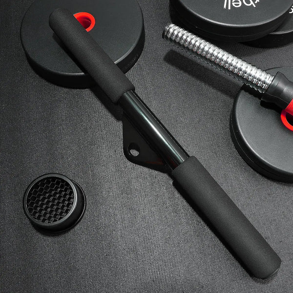Fitness Bar Steel Gym Pull Down Bar Attachment Pulley Cable System Home Workout Tricep Bicep Shoulder Accessories