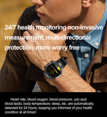 2025 New For HUAWEI  Health Watch Uric Acid blood fat Smart watch laser Therapy Watches Bluetooth Call ECG+PPG Smart Watch Man