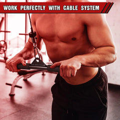 Fitness Bar Steel Gym Pull Down Bar Attachment Pulley Cable System Home Workout Tricep Bicep Shoulder Accessories