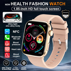2025 New Health Smart Watch Men 1.85" Ultra HD Screen Heart Rate Temperature Watches BT Call Sports Smart Bracelet Women For IOS