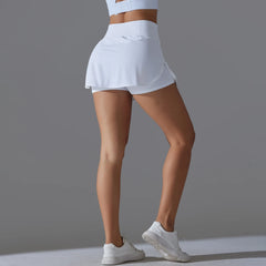 Women Gym Running Shorts Double Deck Quick Dry Gym Sport Shorts Fitness Jogging Workout Shorts With Pocket Sports Tight Short