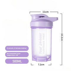 1PC 500ml Protein Powder Shaking Cup Portable Sport Shaker Bottle Fitness Gym Shaker Whey Protein Powder Mixing Bottle