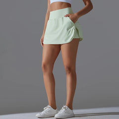 Women Gym Running Shorts Double Deck Quick Dry Gym Sport Shorts Fitness Jogging Workout Shorts With Pocket Sports Tight Short
