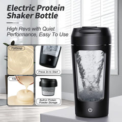 USB Electric Portable Whey Protein  Shaker bottle,  Fully Automatic Stirring Cup Rechargeable  Gym  BA Free Cocktail Blend